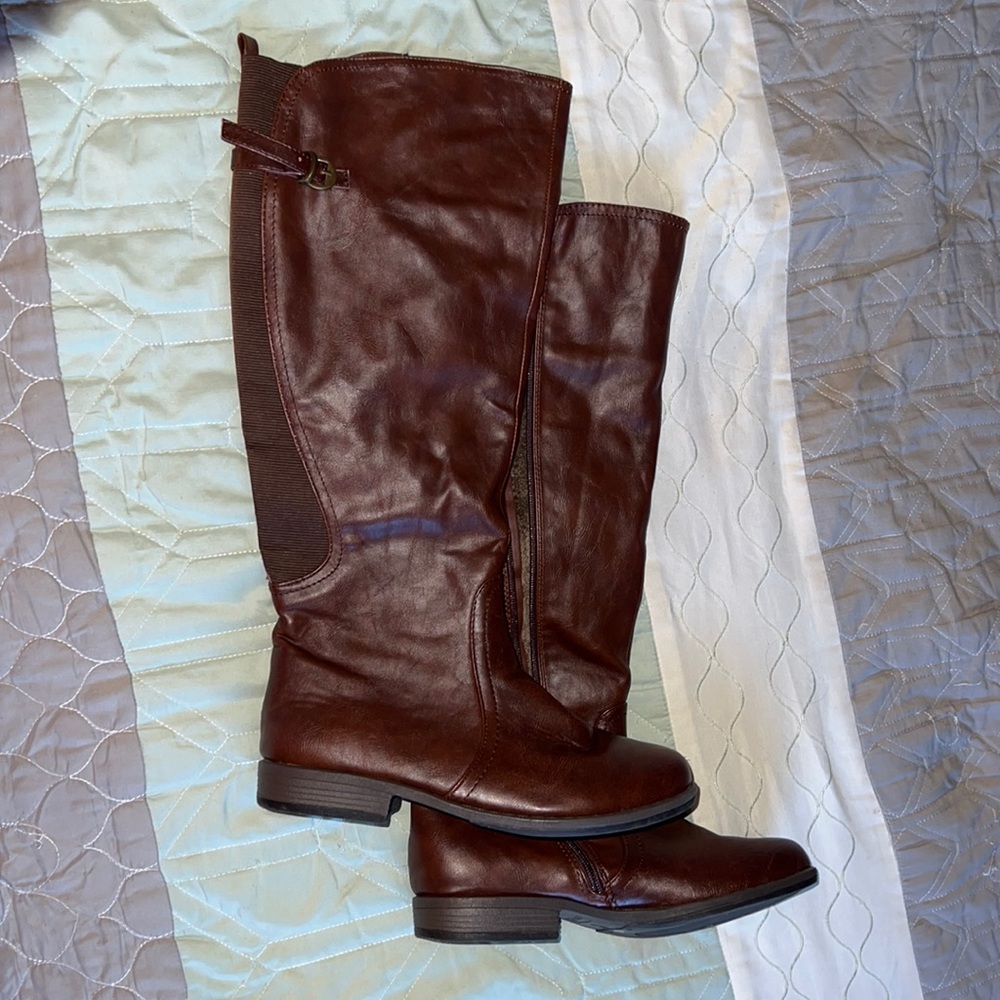 Brown riding boots